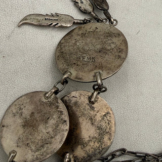 Vintage NA Sleeping Beauty Triple Concho Necklace