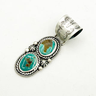 Jason Ogg Nila Turquoise Two Stone Pendant