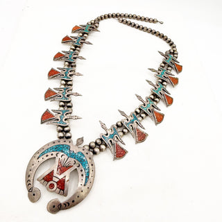 Vintage Crushed Inlay 1975 Squashblossom