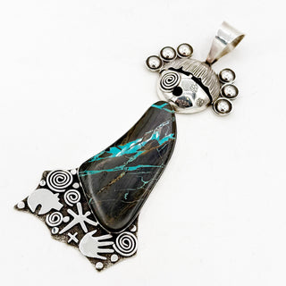 Alex Sanchez Blackjack Turquoise Maiden Pendant