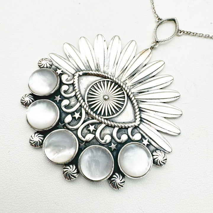 Eye of Heaven Necklace - Mother of Pearl Doublet