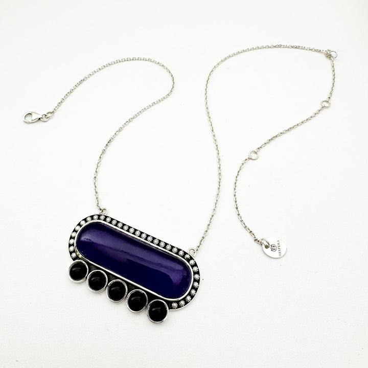 Horizon Gembar Necklace - Violet Aventurine