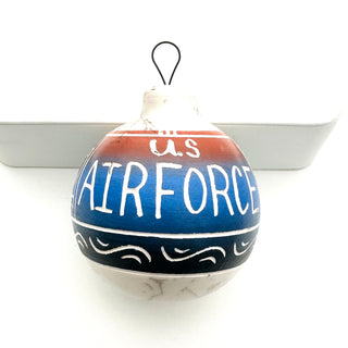 US Armed Forces Etched Ornaments by Vanessa Charlie