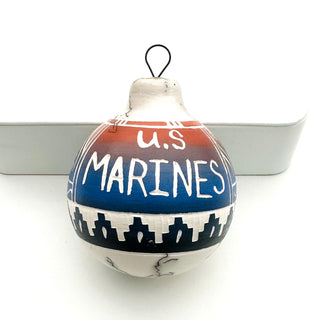 US Armed Forces Etched Ornaments by Vanessa Charlie