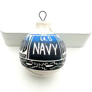 US Armed Forces Etched Ornaments by Vanessa Charlie