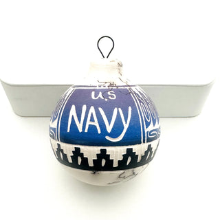 US Armed Forces Etched Ornaments by Vanessa Charlie