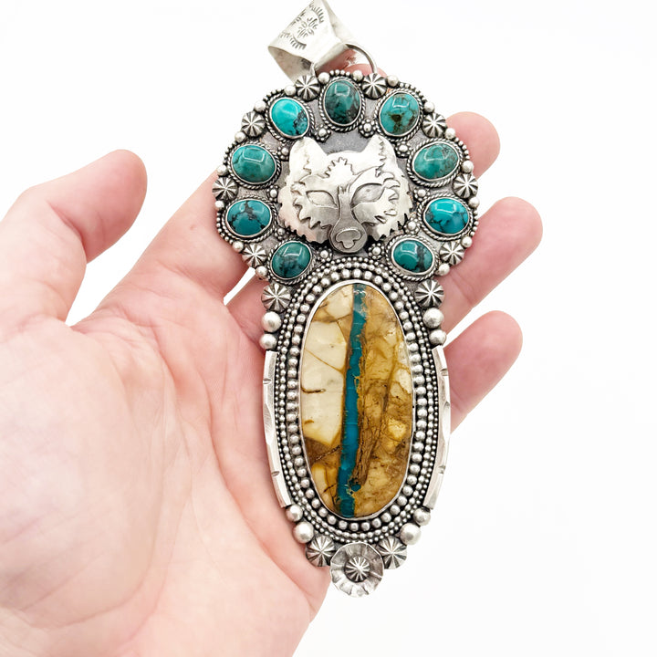 Blue Galaxy Opal Marquis Half Cluster Ring
