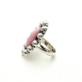 Pink Conch & Pearl Ring