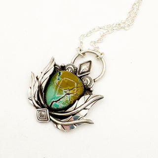 Botanical Turquoise Statement Necklace