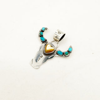 Donnalee Shewmake Heart Longhorn Pendant