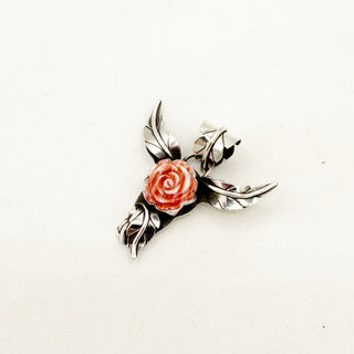 Donnalee Shewmake Red Spiny Rose Longhorn Pendant