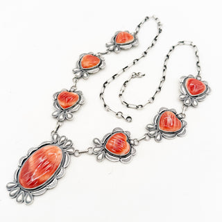 Sheila Tso Red Spiny Heart Mega Necklace