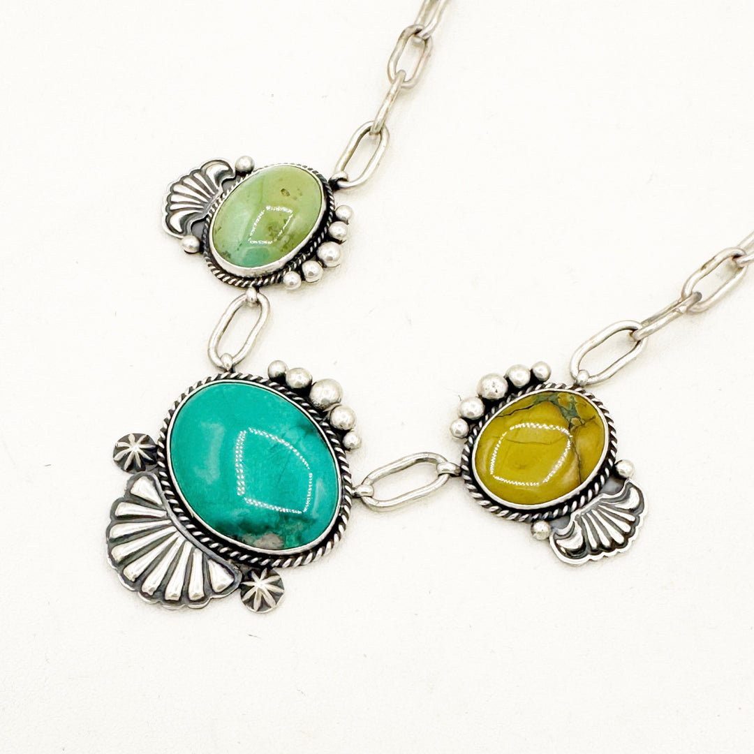 Pop Drop! Petal Necklace - White Aura Opal