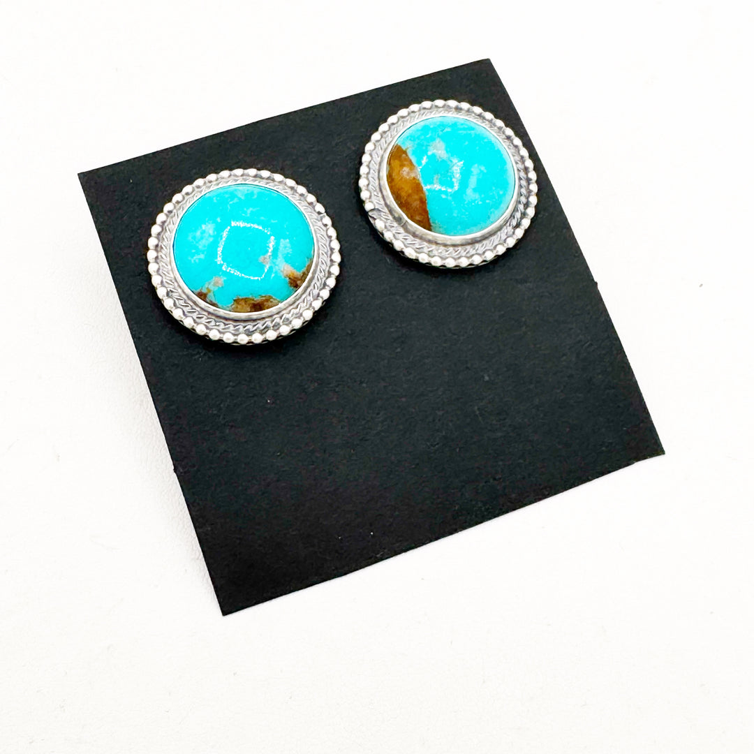 Gilbert Nez - Sleeping Beauty Turquoise Squashie Necklace