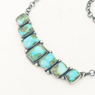 Patrick Yazzie Sonoran Gold 7 Stone Bar Necklace
