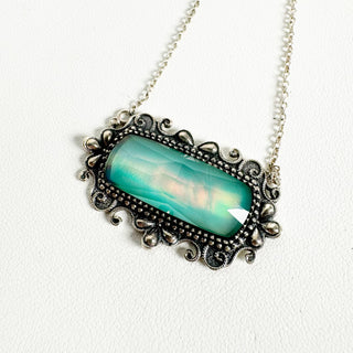 Cassie Bar Necklace - Aura Opal