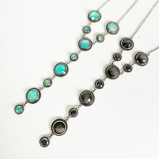 Gemstone Bubble Lariat