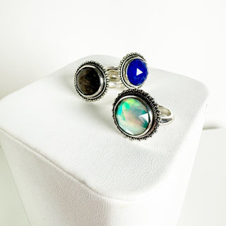 Gemstone Bubble Signet Ring