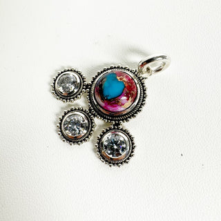 Glimmering Gemstone Quarter Cluster Bubble Charm