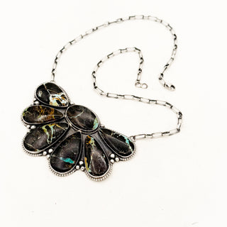 Justine Tso "Baca" Oversized Blackjack Half-cluster Necklace