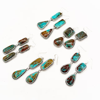 Justine Tso "Baca" Royston Fishhook Statement Earrings