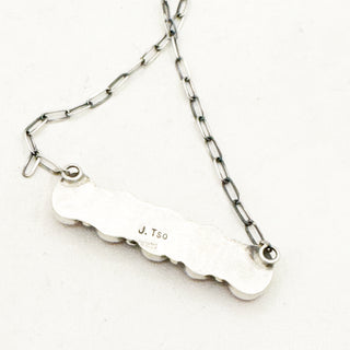 Justine Tso "Baca" Red Spiny Bar Necklace