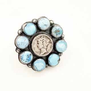 Boyd Ashley Mercury Dime Golden Hills Cluster Ring