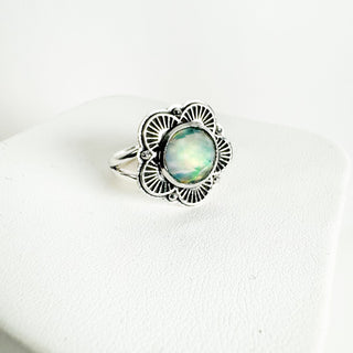 Soleil Signet Ring - Mermaid Opal