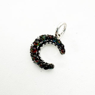 Glimmering Gemstone Moon Charm