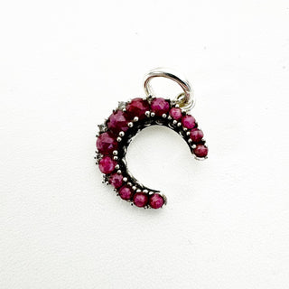 Glimmering Gemstone Moon Charm