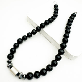 Crystal Hailey Killer Black Onyx Shotgun Shell Necklace