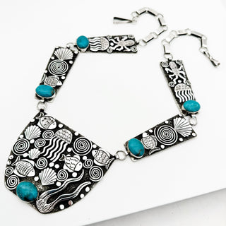 Alex Sanchez "Under the Sea" Petroglyph Necklace