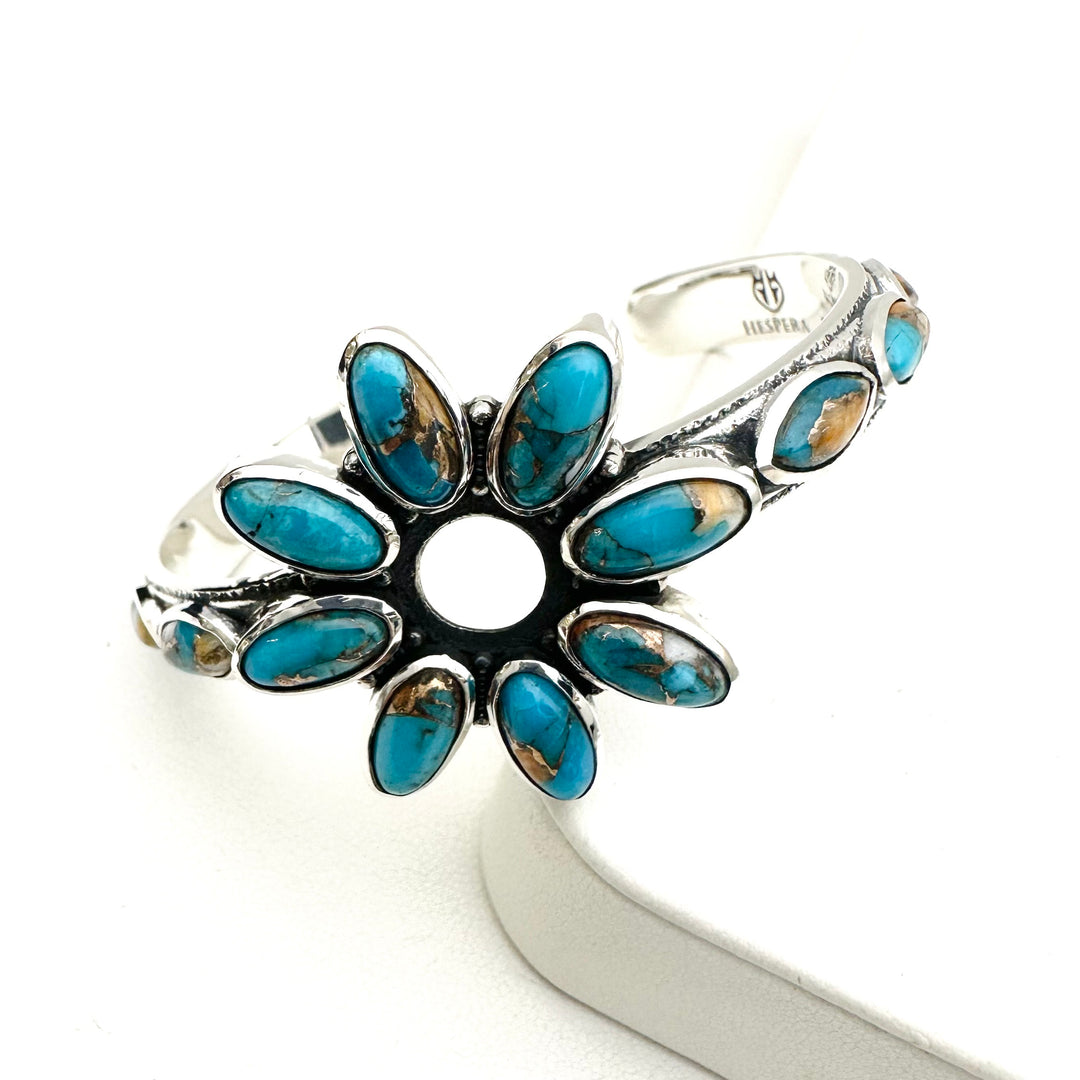 Windmill Cuff- Spiny Oyster Turquoise