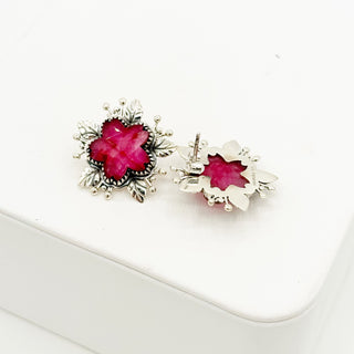 Sakura Earrings - Ruby