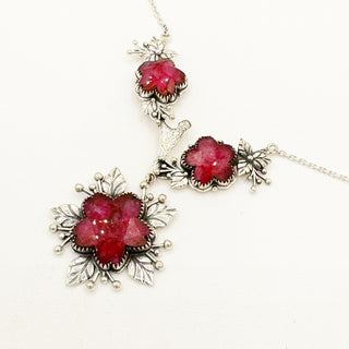 Cherry Blossom Whimsy Necklace - Ruby