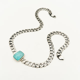 Curb Chain Gemstone Necklaces