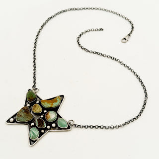 Jacqueline Silver "Mosaic" Royston Star Necklace