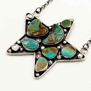 Jacqueline Silver "Mosaic" Royston Star Necklace