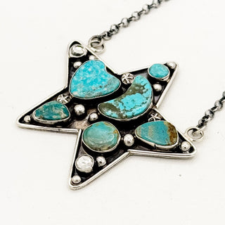 Jacqueline Silver "Mosaic" Royston Star Necklace