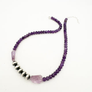 Amethyst and Crystal Hailey Bespoke Necklace