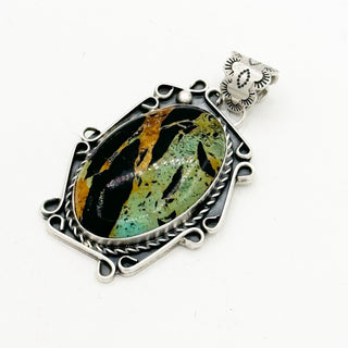 Philbert Nez Blackjack Turquoise Pendants