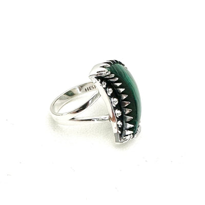 Native Made Two Finger Pink Conch Ring