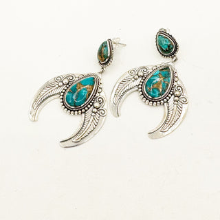 Feather Naja Earrings - Blue Mohave