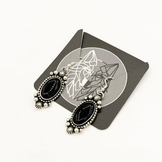 Black Onyx Earrings by Jason Ogg