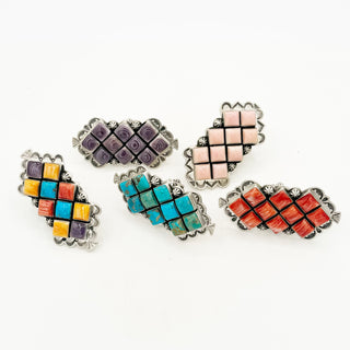 CHARLES JOHNSON OVERSIZED MOSAIC RINGS