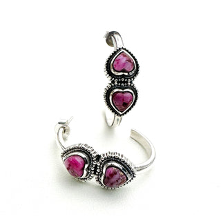 Double Heart Hoops