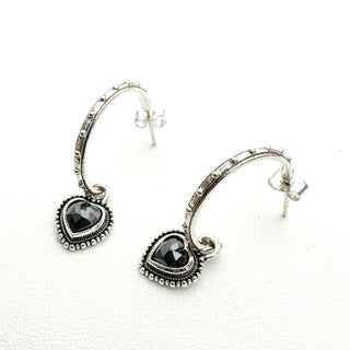 Mini Heart Drop Hoops