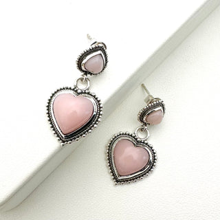 Double Heart Studs