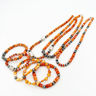 PREORDER: Orange Spiny Navajo Pearl Jewels