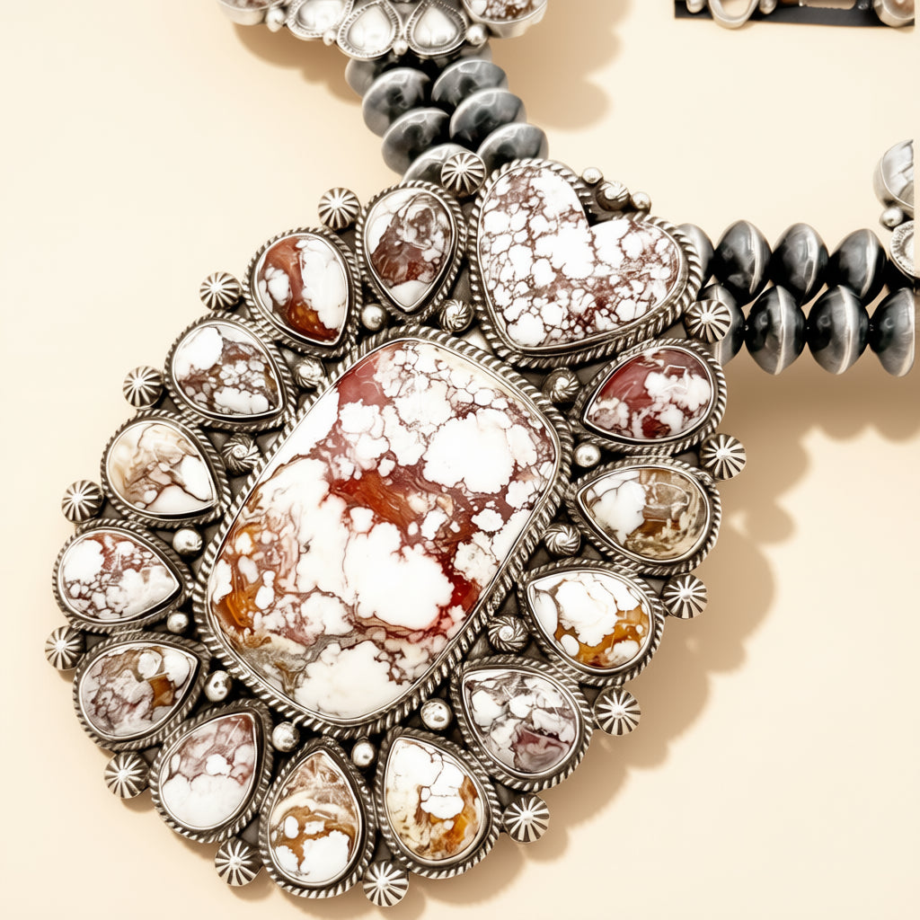 Wild Horse Squash Blossom Set Tyler Brown | Hespera Jewelry Co.